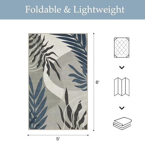 GENIMO 5x8 Outdoor Rug, Washable - Image 2