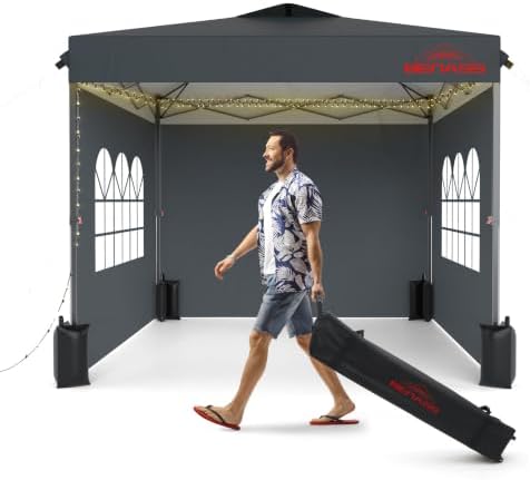 10x10 Pop Up Canopy Tent with 3 Sidewalls by BENASS