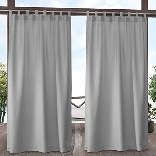 Exclusive Home Cabana Solid Indoor/Outdoor Light Filtering Hook-and-Loop Tab by TOWNCOUNTRYEVERYDAY