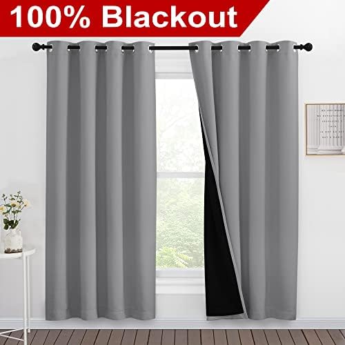 NICETOWN Full Shade Curtain Panels, Pair of Energy Smart & Noise Blocking Out - Image 2