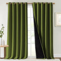 NICETOWN 100% Blackout Blinds, 70 inches x 108 inches, Olive Green, Laundry by NICETOWN
