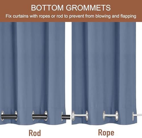 RYB HOME 2 Panels Outdoor Curtains - Image 3