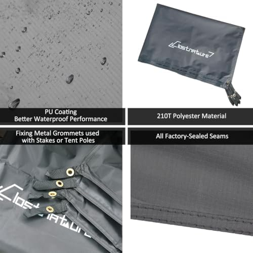 Clostnature Heavy Duty Tent Footprint Floor Saver, Camping Tarp - Image 2
