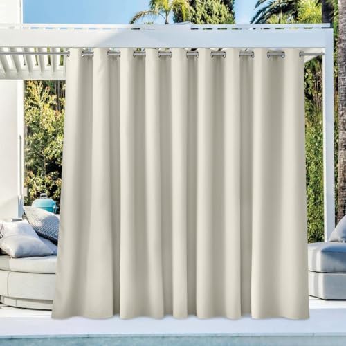 NICETOWN Outdoor Curtainch for Patio Waterproof 140 inch Wide, Rustproof by NICETOWN