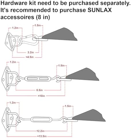 SUNLAX Large Sun Shade Sail 20' x 23' Terra Red Rectangle Shade Cover - Image 3