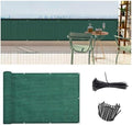 SUNLAX Custom Size 3'x33' Dark Green Balcony Privacy Screen 90% UV Block by SUNLAX