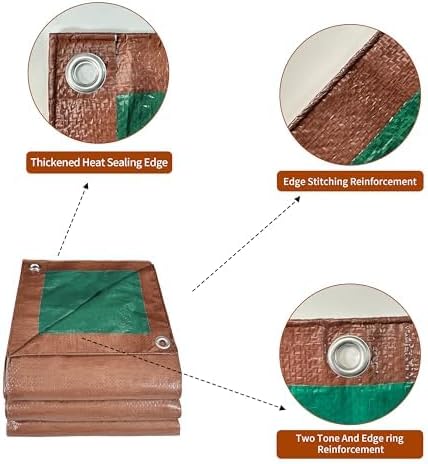 4x6Ft 7mil Waterproof Tarp Reinforced Edges Grommets - Image 2