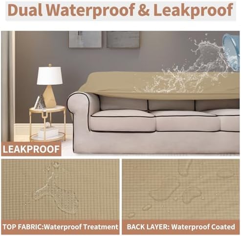 Easy-Going 100% Waterproof Couch Cover, 3 Cushion Couch Slipcover - Image 4