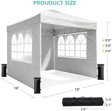 10x10 One Push Pop Up Canopy Tent - Image 2