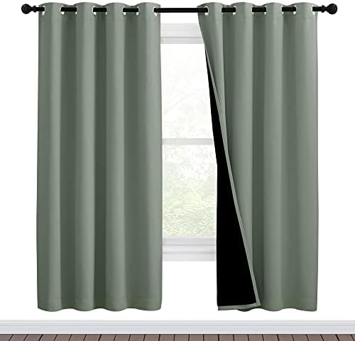 NICETOWN 100% Blackout Window Curtain Panels, Full Light Blocking Drapes by NICETOWN