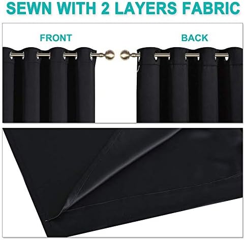 NICETOWN Black Blackout Curtains - Image 5