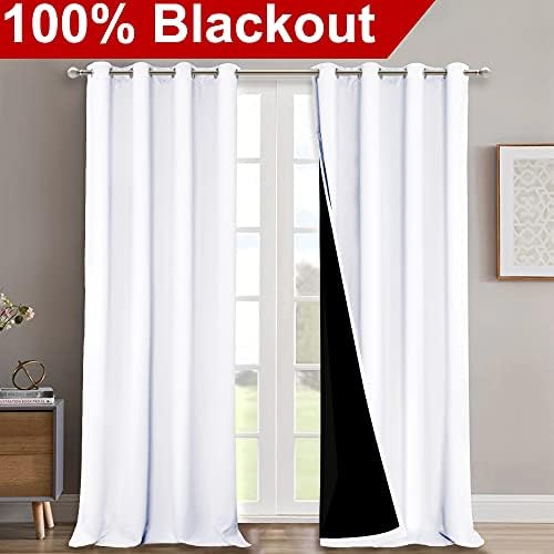 NICETOWN White Blackout Curtains - Image 2