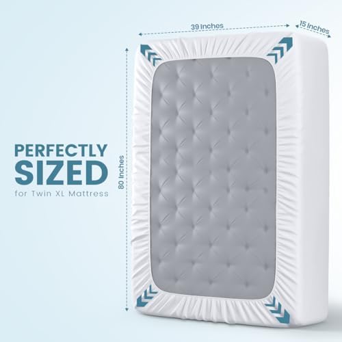 Waterproof Twin XL Mattress Protector 14 Pack fits Upto 15" Deep Pocket - Image 4