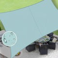 LOVE STORY Custom Size 8' x 15' Waterproof Sun Shade Sail, Sky Blue by LOVESTORY