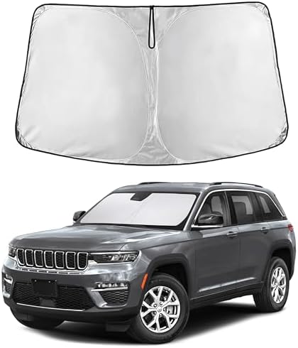 EcoNour Windshield Sunshade for Jeep Grand Cherokee 2011-2024 2025 2026 by EcoNour