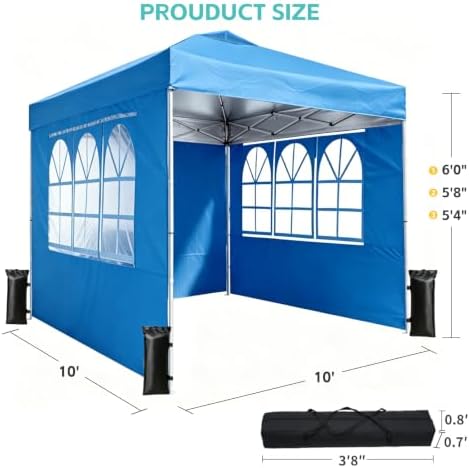 10x10 One Push Pop Up Canopy Tent - Image 2