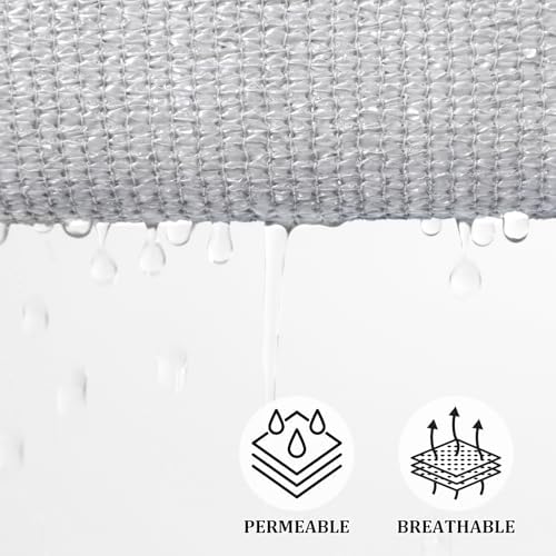 Shade&Beyond 17'X19'X25.5' Sun Shade Sail Light Grey Triangle - Image 3