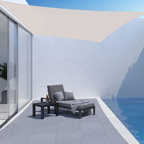 AsterOutdoor Sun Shade Sail Rectangle 10' x 13' UV Block Canopy - Image 5