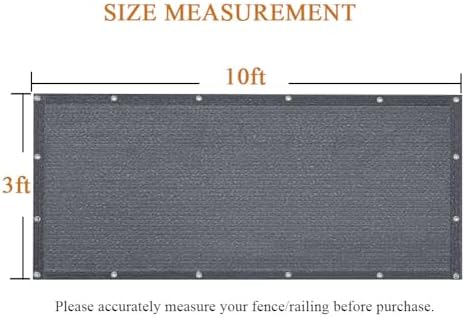 iCover 3x10ft Balcony Privacy Screen Fence, UV-Resistant Railing Fencing Cover - Image 3