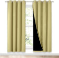 NICETOWN Paler Yellow Full Shade Curtain Panels, Pair of Energy Smart & Noise by NICETOWN