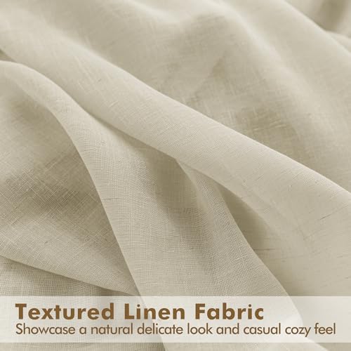 Semi Voile Beige Sheer Outdoor Curtains - Image 6