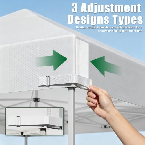10x10ft Replacement Canopy Top, Waterproof & UV Protection Canopy Tent Top Cover - Image 3