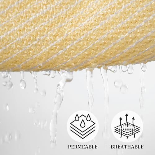 Shade&Beyond 14'X15'X20.5' Sun Shade Sail Beige Triangle - Image 3