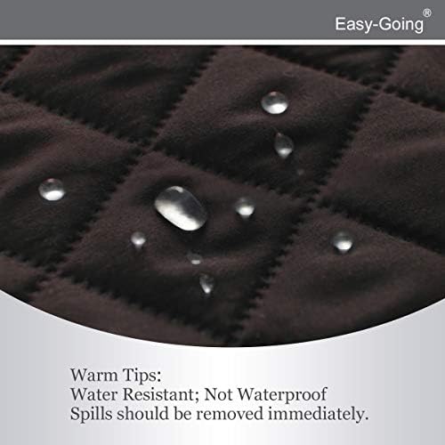 Easy-Going Reversible Couch Cover, 3 Cushion Sofa, Chocolate/Beige - Image 4