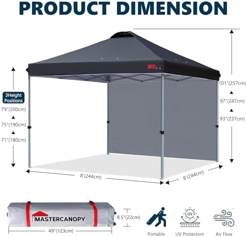 MASTERCANOPY 8x8 Durable Pop Up Canopy Tent - Image 5