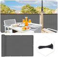 SUNLAX 2.5'x7' Dark Grey Balcony Privacy Screen Fence 90% UV Block by SUNLAX