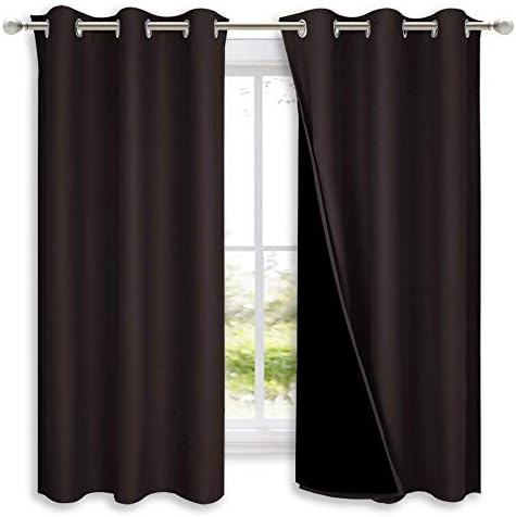NICETOWN 100% Blackout Curtains 45 inches Long, 1 Pair, 42 inches Width Each by NICETOWN