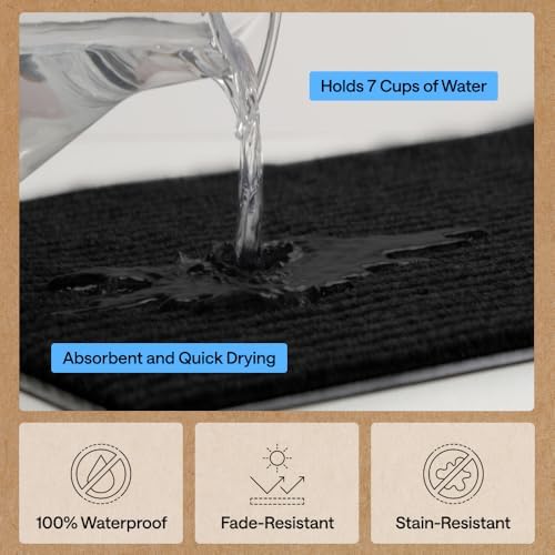 GORILLA GRIP Traffic Guard Indoor Outdoor Heavy Duty Door Mat, 70x24 Black - Image 5