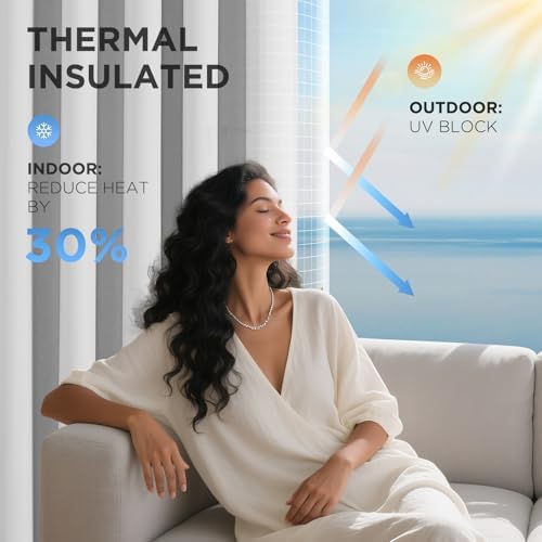 Joydeco Blackout Patio Sliding Door Curtains, Privacy Room Divider Curtains - Image 5