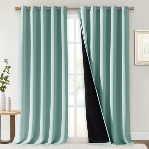 NICETOWN Aqua Blue 100% Blackout Curtains by NICETOWN