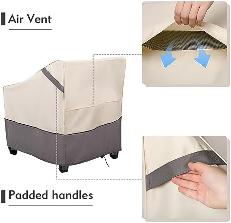 Waterproof Patio Chair Cover 2 Pack, 31.5"W x 33.5"D x 36"H - Image 5
