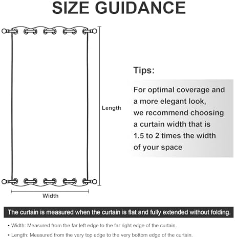 RYB HOME 2 Panels Outdoor Curtains - Image 7