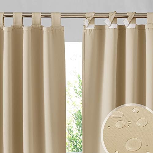 RYB HOME 2 Panels Extra Wide Outdoor Curtains by RYBHOME