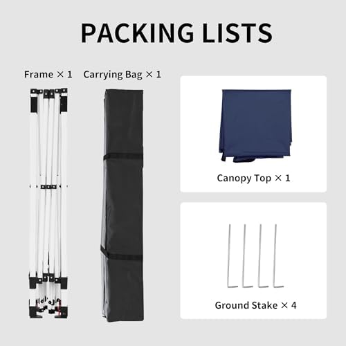 10x10FT Slant Leg Pop Up Canopy Tent, Portable Outdoor Shelter - Image 6