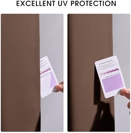 NICETOWN Fade Resistant Windproof Outdoor Curtains W66xL90 in Mocha 2 PCs - Image 5