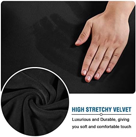 H.VERSAILTEX Velvet 4 Piece High Stretch Sofa Slipcover Cover Furniture - Image 5