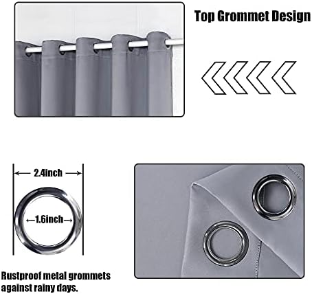 BONZER Outdoor Curtains for Patio Waterproof Thermal Insulated Privacy - Image 4