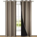 NICETOWN Taupe Full Shade Curtain Panels, Pair of Thermal Insulated & Energy by NICETOWN