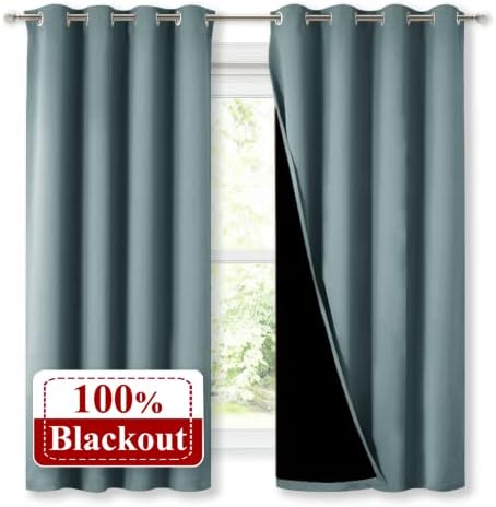 NICETOWN Greyish Blue Blackout Curtains by NICETOWN