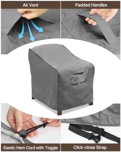 Vailge Patio Chair Covers & Outdoor Furniture Covers Heavy-Duty Waterproof - Image 4