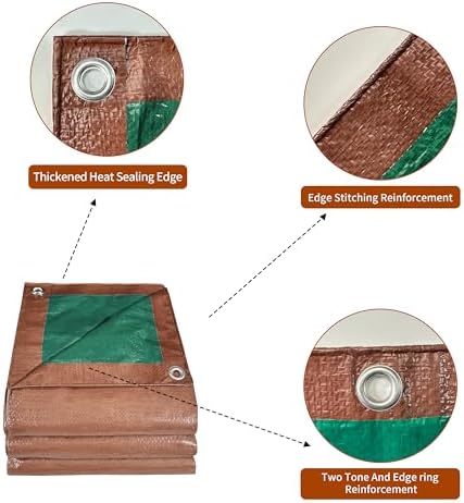 40x50Ft 7mil Waterproof Tarp Reinforced Edges Grommets - Image 2