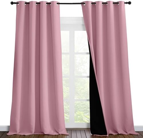NICETOWN 100% Blackout Blinds, 52 inches x 120 inches, Laundry Room Decor by NICETOWN