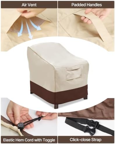 Vailge Patio Chair Covers & Outdoor Furniture Covers Heavy-Duty Waterproof - Image 4
