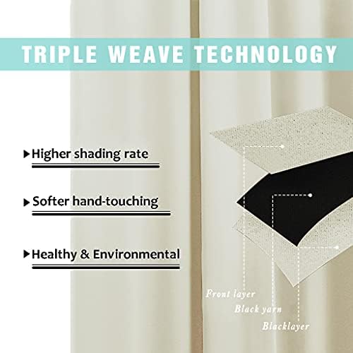 NICETOWN Beige Curtains Draperies - Image 5