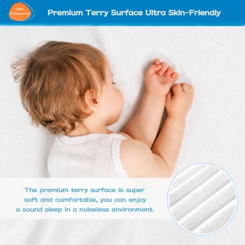 GRT 2 Pack Full Mattress Protector Waterproof, Breathable & Noiseless Premium - Image 3
