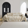MYSKY HOME Sectional Couch Cover Khaki Geometric Abstract Sofa Covers by MYSKYHOME